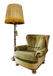 old gold arm chair